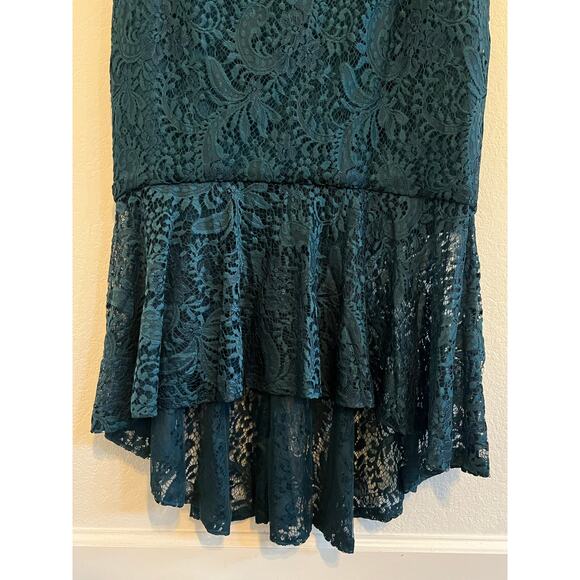 City Chic Floral Lace Maxi Dress Womens 18 Whimsigoth Forest Fairy Green Formal - Picture 9 of 15